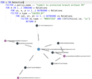 ArangoDB query visualized in the built in graph viewer